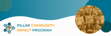 Banner that reads pillar community impact program
